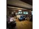 Spacious living room area with wood paneling and beamed ceiling at 9550 N Delaware St, Indianapolis, IN 46240