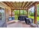 Cozy back deck with swing seat and outdoor cooking area at 10174 N County Road 471 E, Pittsboro, IN 46167