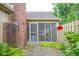 This patio offers a screened-in porch with patio furniture at 11624 Buttonwood Dr, Carmel, IN 46033