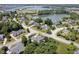 Panoramic aerial showcasing the neighborhood, with houses and lake at 14027 Waterway Blvd, Fishers, IN 46040