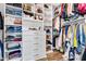 Organized walk-in closet with custom shelving, drawers, and plenty of storage space at 14027 Waterway Blvd, Fishers, IN 46040