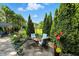 Charming backyard featuring a patio set ideal for relaxing and outdoor entertaining at 2227 Hidden Orchard Ct, Indianapolis, IN 46228