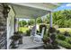 Charming front porch with white rocking chairs and decorative potted plants at 2227 Hidden Orchard Ct, Indianapolis, IN 46228