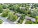 Lovely neighborhood with mature trees and spacious lawns surrounding a single-story home with an attached garage at 2315 Elm Swamp Rd, Lebanon, IN 46052