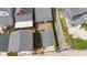 Aerial view of the property showing the home's backyard and garage at 329 Parkway Ave, Indianapolis, IN 46225