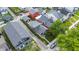 An aerial view showcases the home's surrounding neighborhood at 329 Parkway Ave, Indianapolis, IN 46225