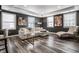 Stylish living room with white sofa, modern art, and a chic glass coffee table at 350 N Meridian St # 606/607, Indianapolis, IN 46204