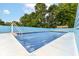 Sparkling in-ground swimming pool with a modern deck, perfect for relaxing and entertaining in the backyard at 3515 Lindenwald Dr, Indianapolis, IN 46217