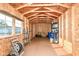Spacious shed interior, great for storing tools and equipment with natural wood walls at 3515 Lindenwald Dr, Indianapolis, IN 46217