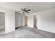 Spacious bedroom featuring neutral walls, plush carpeting, and a ceiling fan at 431 Alton Dr, Greenwood, IN 46143
