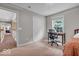 Bedroom with a desk and closet, offering a comfortable and functional space at 5865 Osage Dr, Carmel, IN 46033