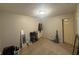 This bedroom features a large closet and neutral walls at 5954 Honeywell Dr, Indianapolis, IN 46236