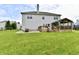 Spacious backyard with a well-maintained lawn and an outdoor entertainment area at 6126 Navy Cir, Indianapolis, IN 46221