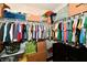 Walk-in closet boasting ample storage with hanging racks, shelves, and organizational bins at 6126 Navy Cir, Indianapolis, IN 46221