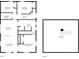 Detailed floor plan showcasing the layout of the living room, kitchen, bedrooms, bathroom and attic at 6208 S 200 W, Trafalgar, IN 46181