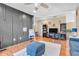 Spacious bonus room with stylish decor, hardwood floors, and ample space at 6374 Timberbluff Cir, Avon, IN 46123