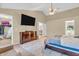 Spacious main bedroom features high ceilings, walk-in closet, and neutral tones at 6374 Timberbluff Cir, Avon, IN 46123