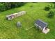 An aerial view of the two accessory buildings and the chicken coop at 750 N 500 W, Lebanon, IN 46052
