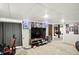 Finished basement features a tv, and decorated with posters, and fun, colorful themes at 750 N 500 W, Lebanon, IN 46052
