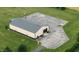 Aerial view of barn with large parking area at 7702 N County Road 300 W, Lizton, IN 46149