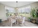 Cozy breakfast nook with a glass table and bright windows, creating a charming and inviting space for dining at 7702 N County Road 300 W, Lizton, IN 46149
