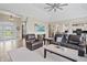 Inviting living room with comfortable seating and a view of the front entry and open kitchen, perfect for gatherings at 7702 N County Road 300 W, Lizton, IN 46149