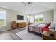 Spacious main bedroom with vaulted ceiling and large windows at 7702 N County Road 300 W, Lizton, IN 46149