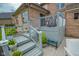 Inviting deck with gray wood and white railings providing additional outdoor living space and access to the backyard at 7845 Centerstone Ct, Indianapolis, IN 46259