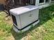 Powerful Briggs & Stratton generator ensures home power during outages, set in the yard at 106 N 300 W, Greenfield, IN 46140