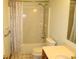 Bathroom featuring a shower and tub combination at 126 Old Farm Rd, Danville, IN 46122