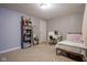 Large bedroom with a full bed, desk, and full length mirror at 13884 Wendessa Dr, Fishers, IN 46038