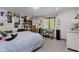 Unique bedroom with decor, desk, and shelving at 1393 Stoney Creek Cir, Carmel, IN 46032
