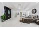 Stylish bedroom features a fireplace, recessed lighting, and tray ceilings, creating a relaxing and luxurious retreat at 2125 N Pasadena St, Indianapolis, IN 46219