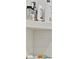 Close-up shot of a shower interior highlighting built-in shelving with bathroom essentials at 2246 Heather Glen Way, Franklin, IN 46131