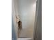 Bright shower featuring a rain shower head, a corner seat and white subway tile at 2246 Heather Glen Way, Franklin, IN 46131