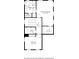 Detailed floor plan of the upper level showcasing the primary bedroom, bathroom, hall, walk in closet, and bedroom at 2347 N Pennsylvania St, Indianapolis, IN 46205