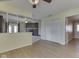 Spacious living room featuring wood flooring, a fireplace, and an open layout at 2868 S 525 W, Trafalgar, IN 46181