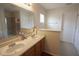 Bathroom featuring double sink vanity and separate shower at 291 Lakemoore St, Brownsburg, IN 46112