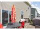 Outdoor deck perfect for entertaining featuring patio furniture and a grill at 3969 Canning St, Danville, IN 46122
