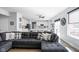 Open-concept living room showing furniture that leads to the kitchen at 3969 Canning St, Danville, IN 46122
