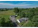 Aerial view of a residential property showcasing a large lot with mature trees at 5387 E County Road 800 S, Mooresville, IN 46158