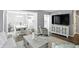 Open-concept living area featuring stylish furniture and a dining space at 6495 Titania Dr, Indianapolis, IN 46236