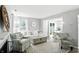 Bright living room with stylish furnishings, a fireplace, and seamless connection to dining area at 6495 Titania Dr, Indianapolis, IN 46236