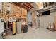 Utility area in the unfinished basement with water heater, water softener and HVAC system at 6733 Jons, Zionsville, IN 46077