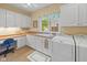 Laundry room with white cabinets, large sink, and washer and dryer at 6733 Jons, Zionsville, IN 46077