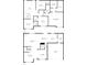 A floorplan showcasing both the first and second floors, providing a comprehensive view of the entire home's layout at 6848 Harriet Dr, Indianapolis, IN 46237