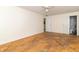 Spacious bedroom featuring neutral walls, hardwood flooring, and bathroom access at 814 N Noble St, Greenfield, IN 46140