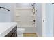 Bathroom features a modern shower, vanity, and fixtures at 8355 Fieldfare Way, Indianapolis, IN 46237