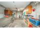 Spacious garage providing lots of room for storage and a place to park your car or truck at 8842 S Pleasure Valley Rd, Waldron, IN 46182