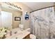Bathroom featuring a turtle themed shower curtain and decor creating a refreshing and unique space at 9022 Hosta Way, Camby, IN 46113